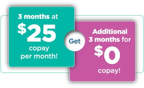 3 months at $25 copay per month